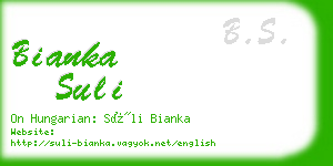 bianka suli business card